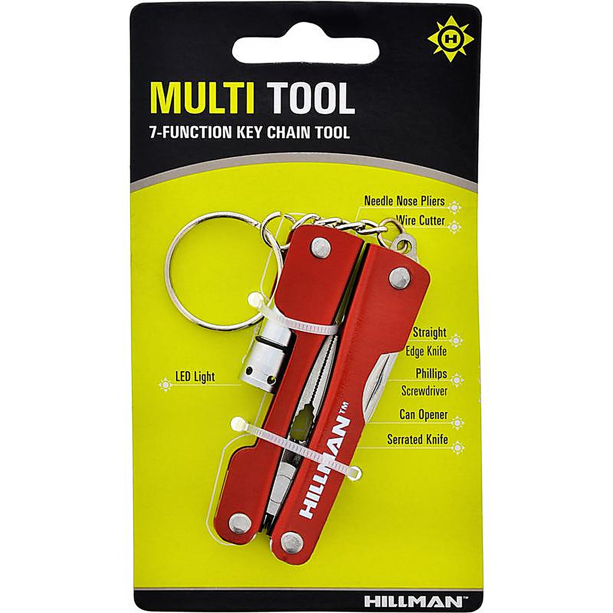 Hillman 713168 Metal Red Multi-Tool High End Accessories Key Ring