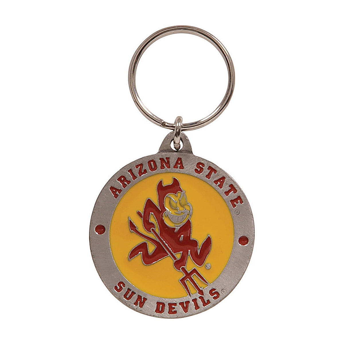 Hillman 711140 Arizona State Sun Devils Metal Silver Decorative Key Chain