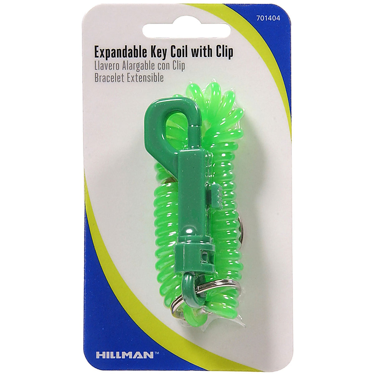 Hillman 701708 Plastic Assorted Joggers Wrist Coil Key Chain