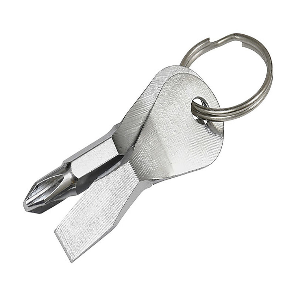 Hillman 701717 Metal Silver Screwdriver Set Key Ring