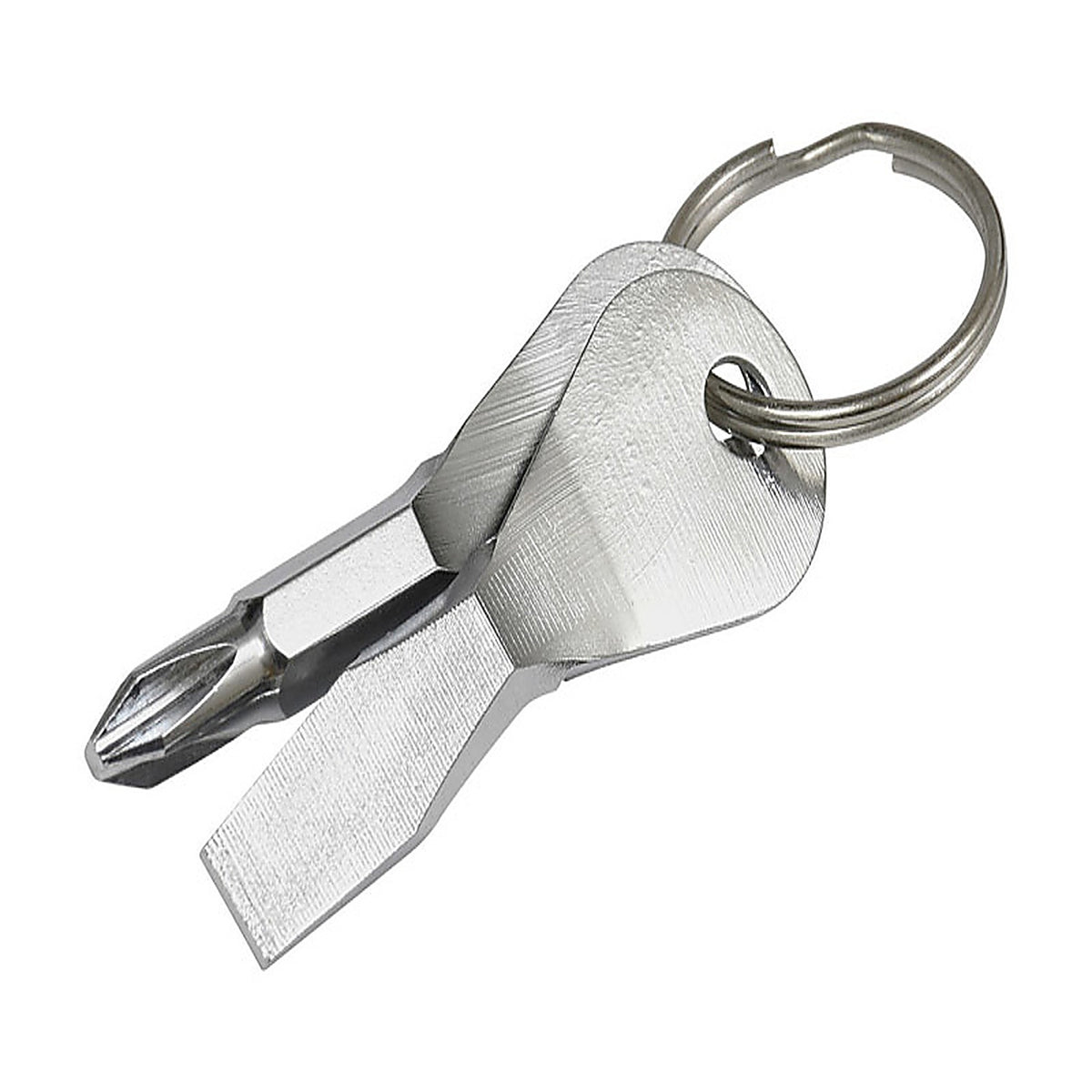 Hillman 701717 Metal Silver Screwdriver Set Key Ring