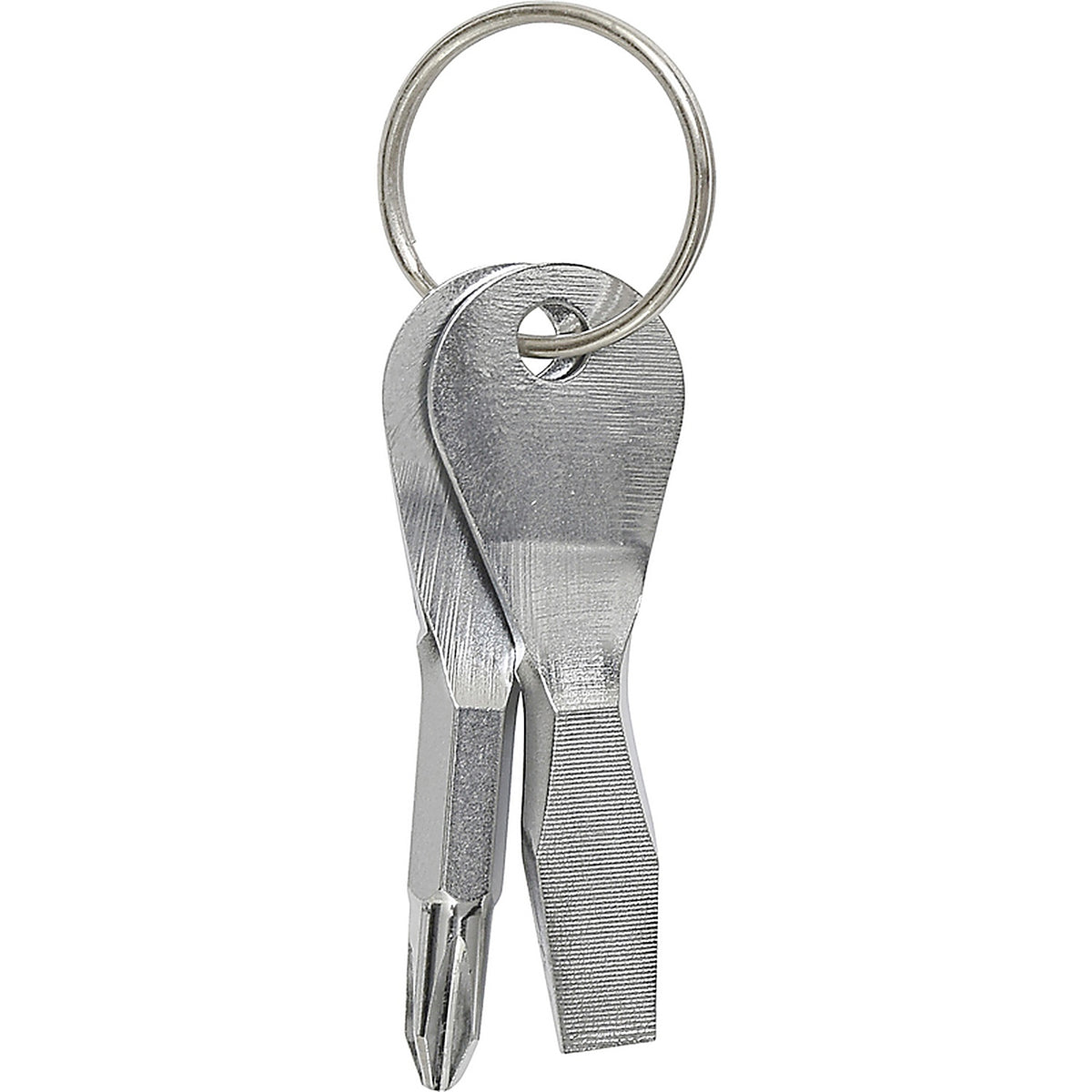 Hillman 701717 Metal Silver Screwdriver Set Key Ring