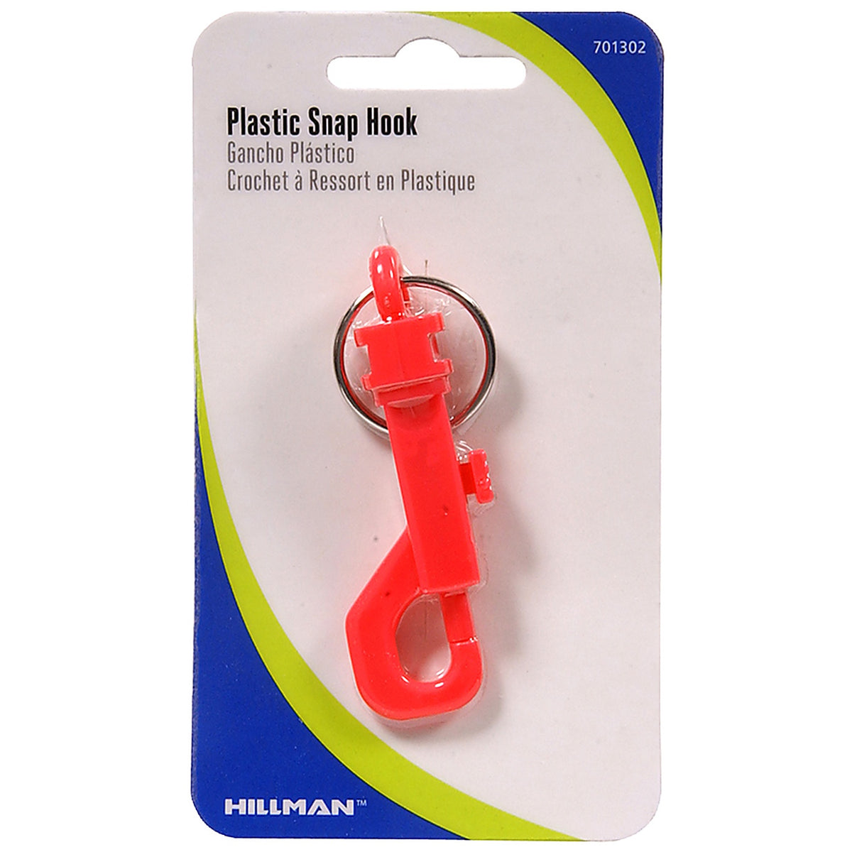 Hillman 701705 Plastic Multicolored Snap Hook Clip Strip