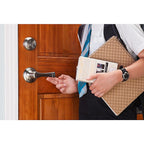 Brinks 23031-119 Push Pull Rotate Harper Satin Chrome Privacy Lock ANSI Grade 2 KW1 1.75 in.