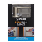 Brinks 23031-119 Push Pull Rotate Harper Satin Chrome Privacy Lock ANSI Grade 2 KW1 1.75 in.