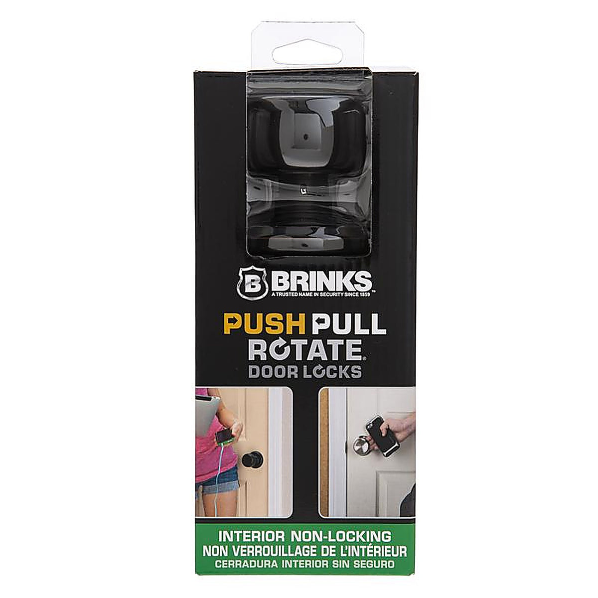 Brinks 23041-150 Push Pull Rotate Stafford Oil Rubbed Bronze Passage Knob ANSI Grade 2 KW1 1.75 in.