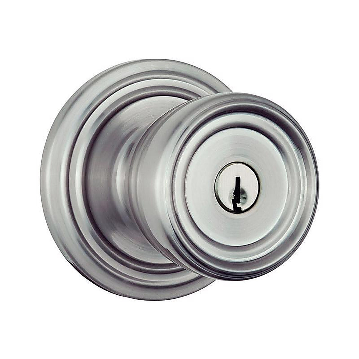 Brinks 23005-119 Push Pull Rotate Barrett Satin Nickel Single Cylinder Lock ANSI Grade 2 KW1 1.75 in.