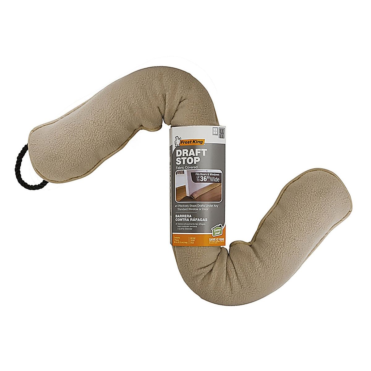 Frost King - DS2 - 5.2 In. H X 3 In. W X 36 In. L Mill Nylon Fiber/Synthetic Fleece Draft Stop Brown