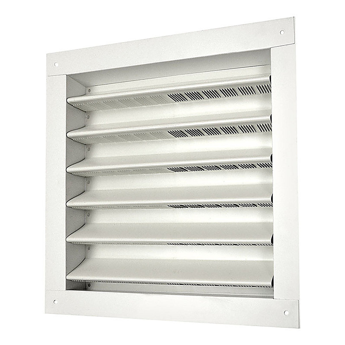 Master Flow - DA1212W - 12 In. W X 12 In. L White Aluminum Wall Louver