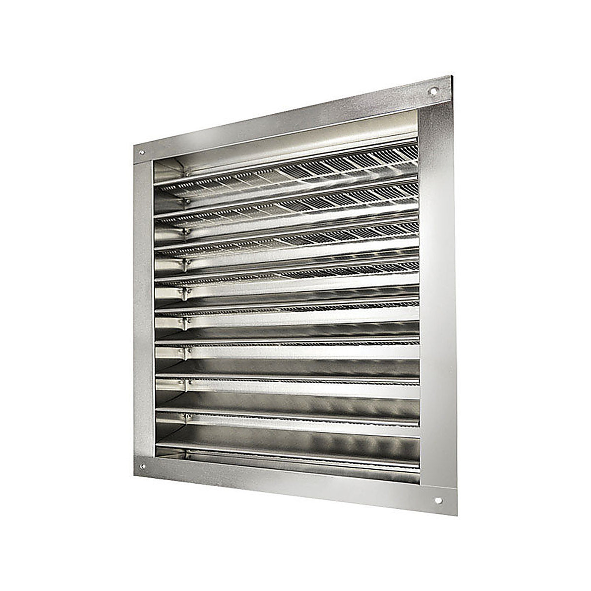 Master Flow - DA1212 - 12 In. W X 12 In. L Metallic Silver Aluminum Wall Louver