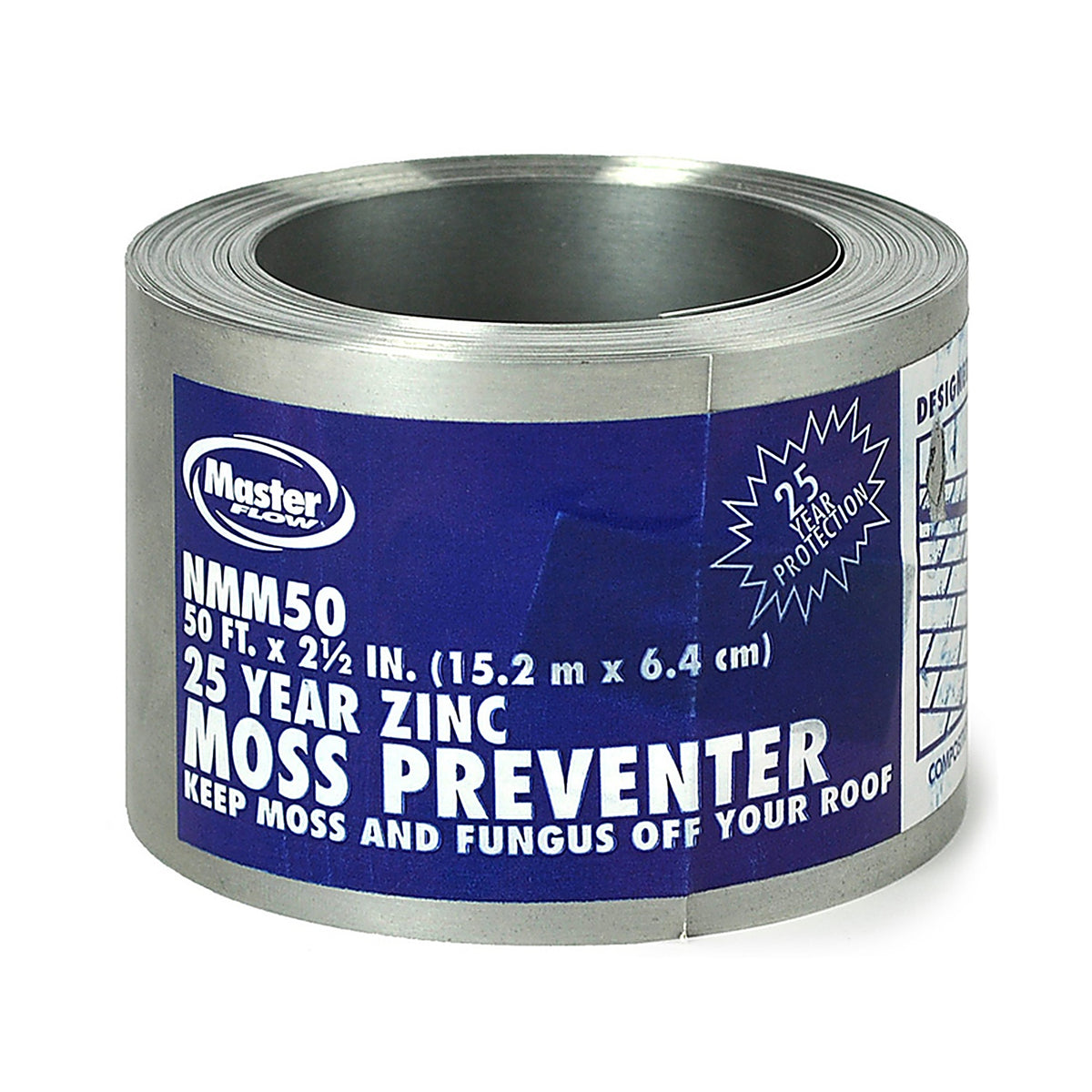 Master Flow - NMM50 - 2.67 In. W X 600 In. L Zinc Roof Flashing Silver