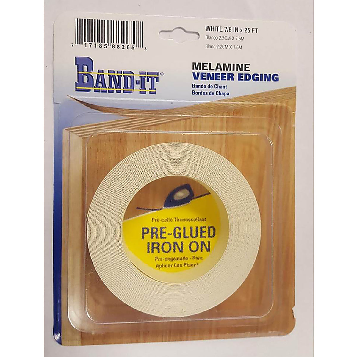 Band-It - 88265 - .030 In. X 7/8 In. W X 25 Ft. L White Melamine Veneer Edging #2/Btr Premium Grade
