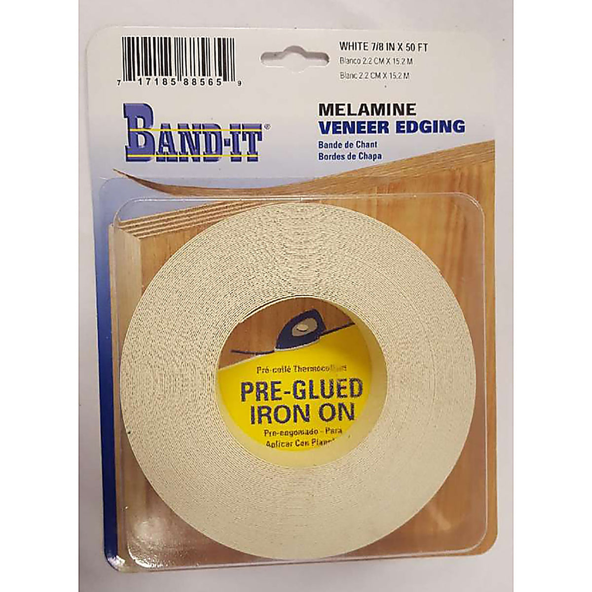 Band-It - 88565 - .030 In. X 7/8 In. W X 50 Ft. L White Melamine Edge Banding #2/Btr Premium Grade