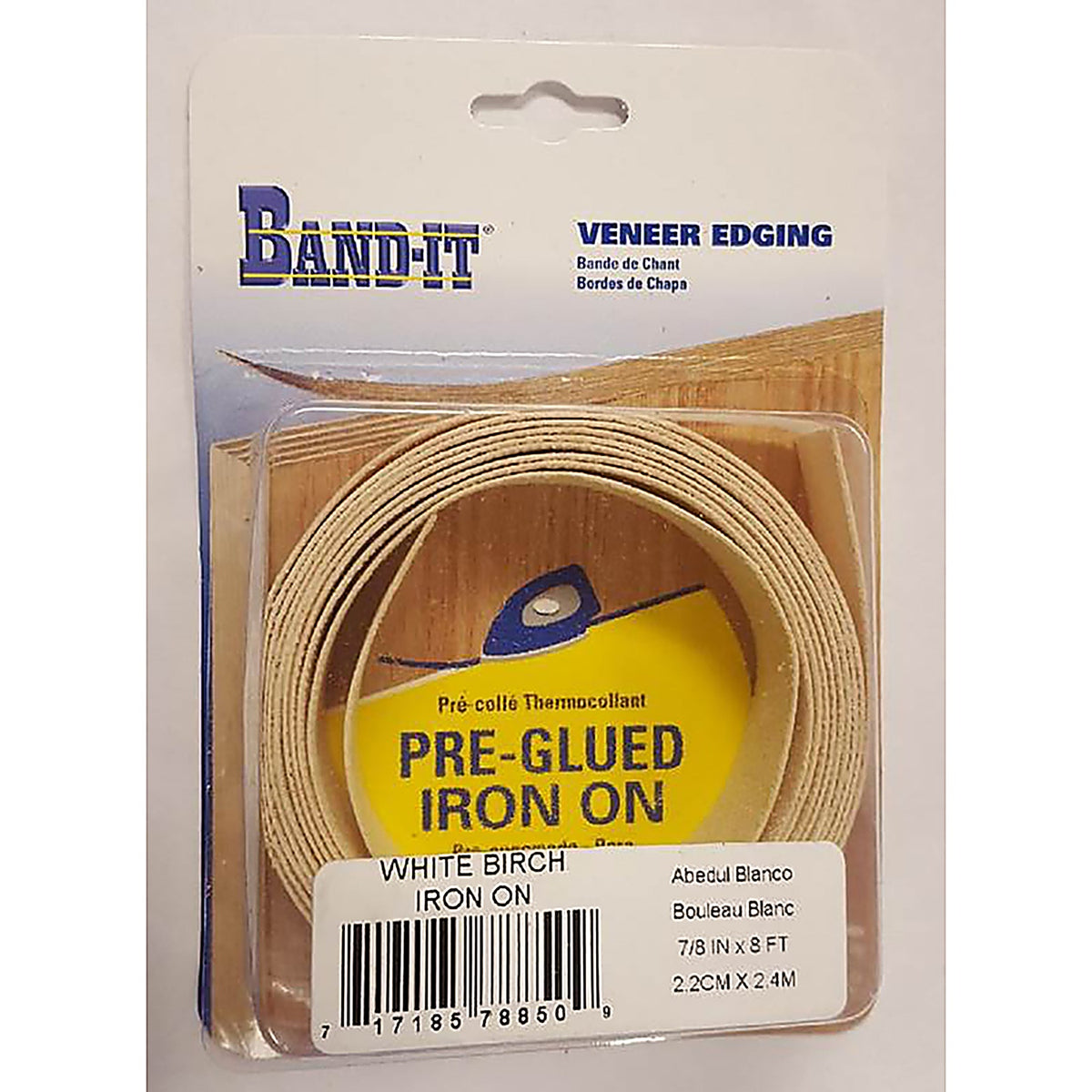 Band-It - 78850 - .030 In. X 7/8 In. W X 8 Ft. L White Birch Edge Banding #2/Btr Premium Grade