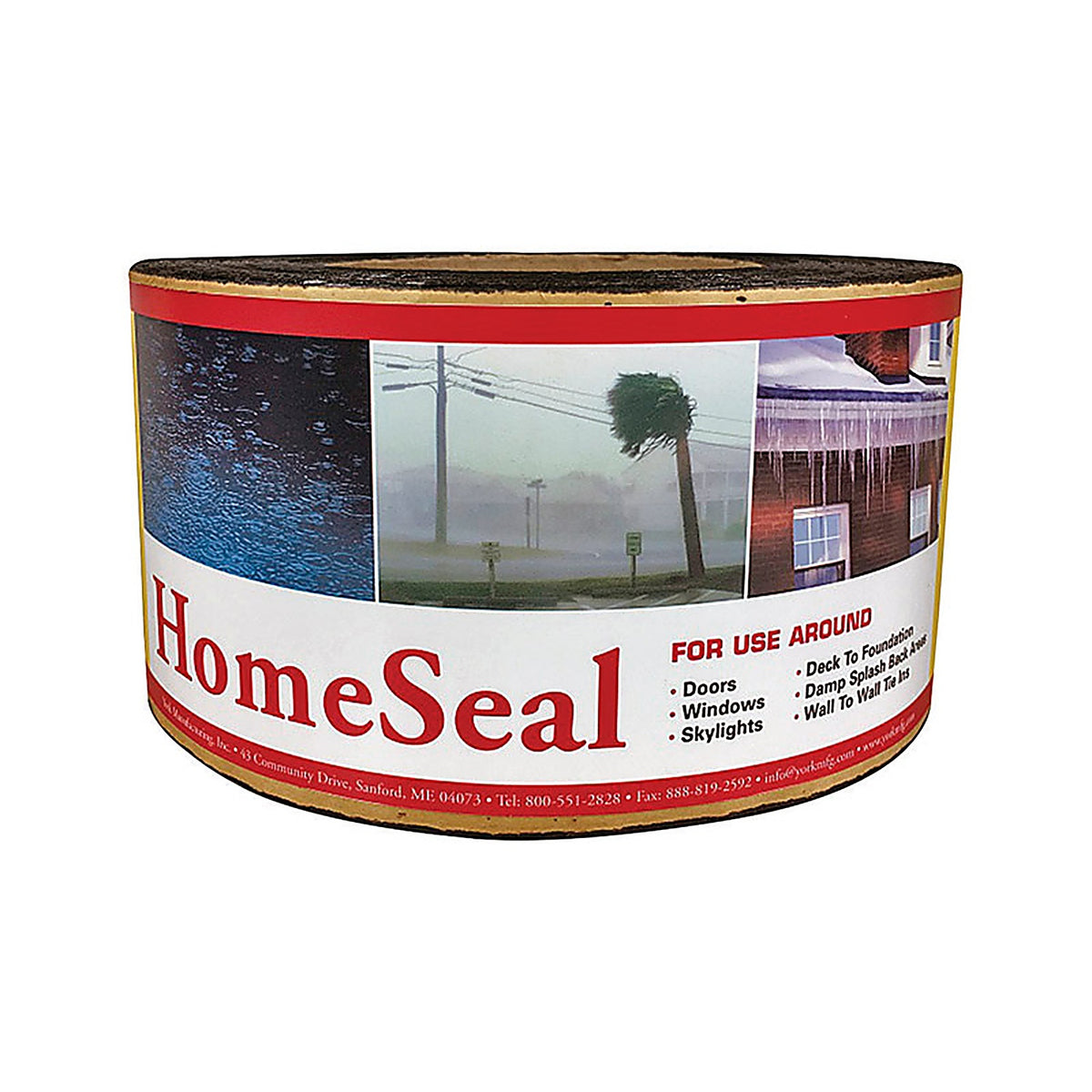 York - HS675 - Homeseal 6 In. W X 900 In. L Asphalt/Polyethylene Flashing Black