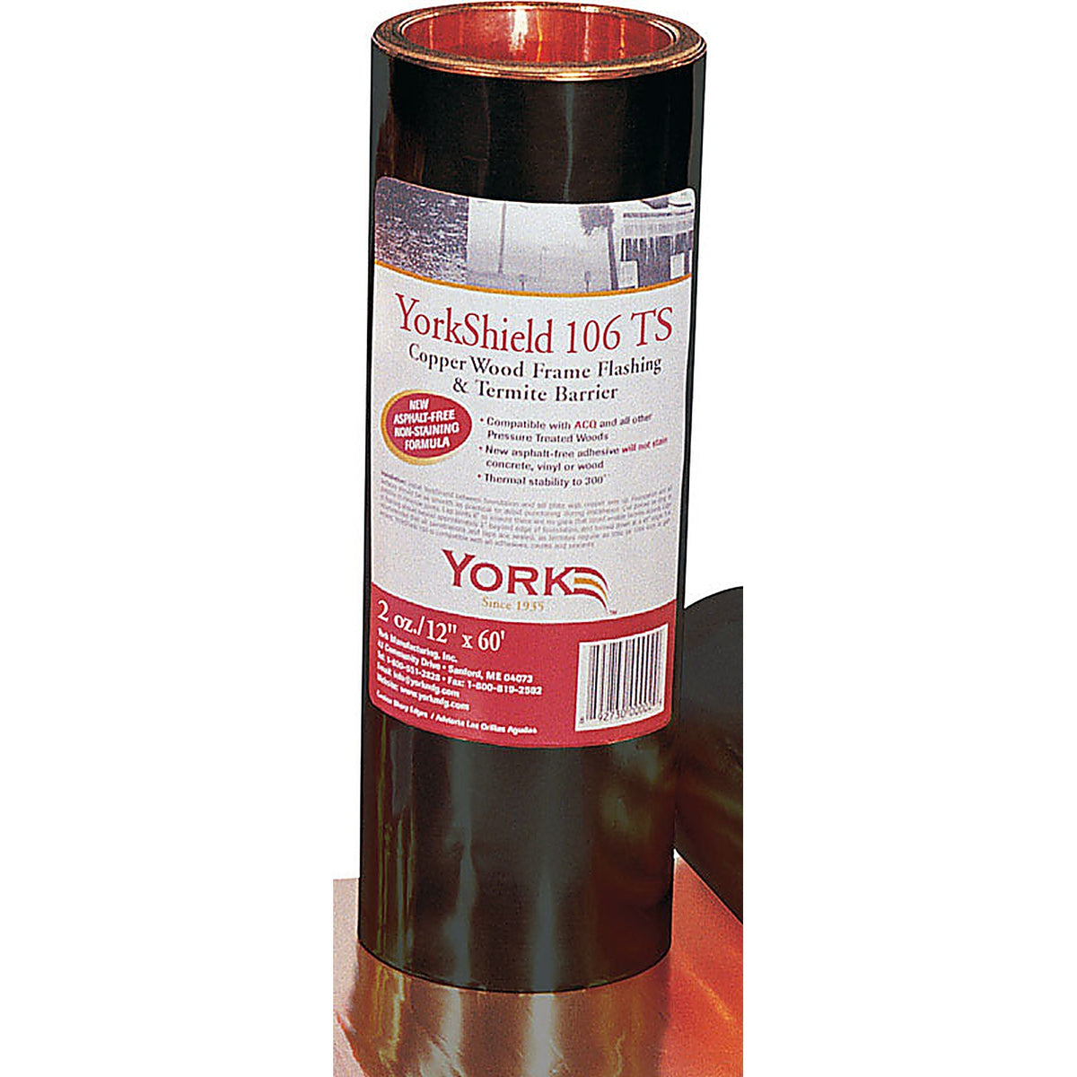 York - GRCPR12602 - 106 Ts 12 In. W X 720 In. L Copper Flashing Copper