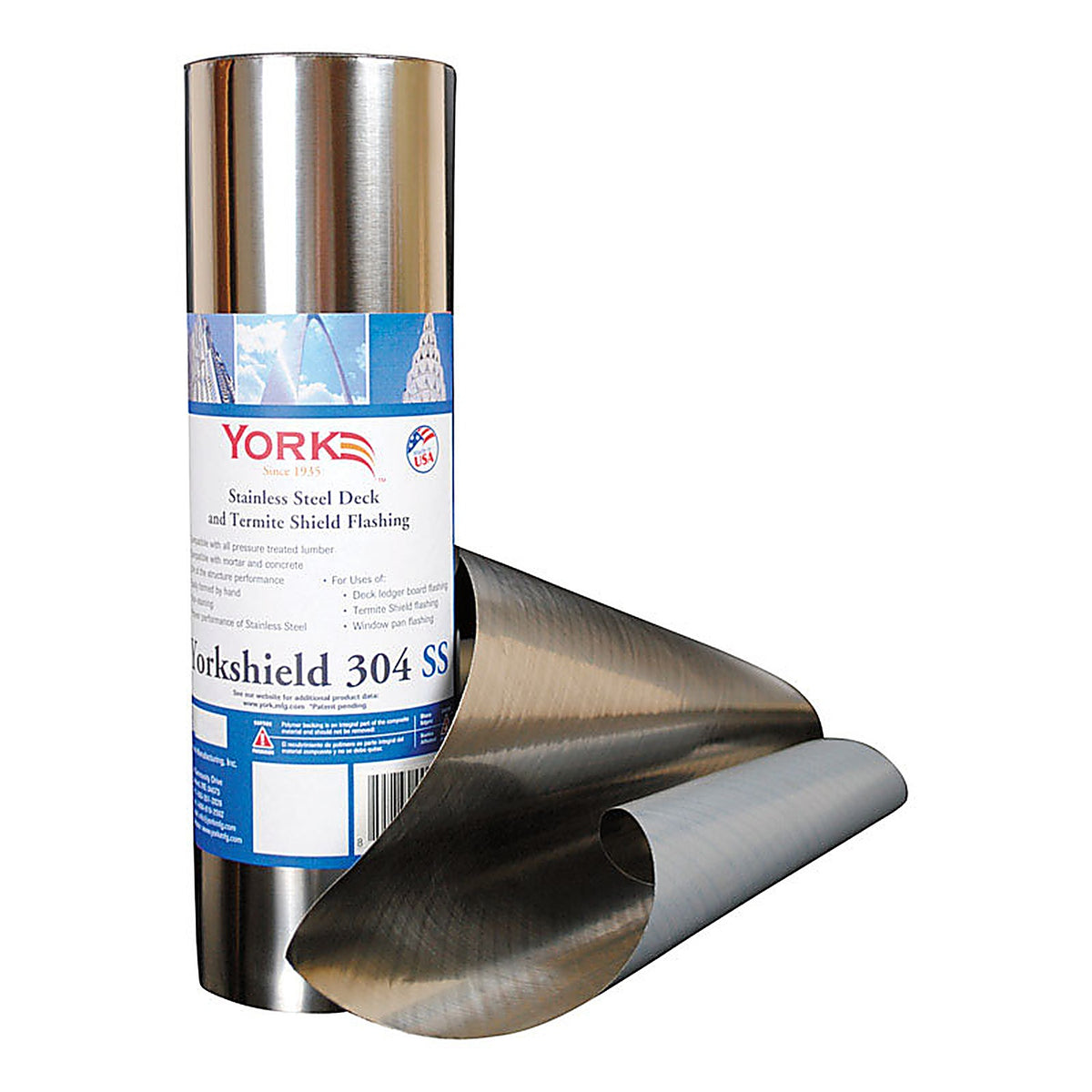 York - YS3040820 - 304 8 In. W X 240 In. L Stainless Steel Flashing Silver