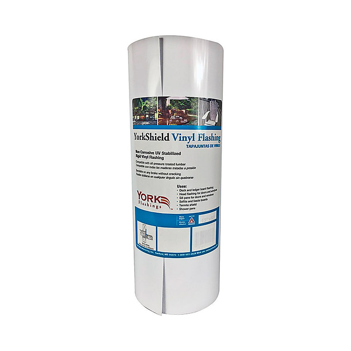 York - YSFVW1050 - 10 In. W X 50 Ft. L Vinyl Flashing White