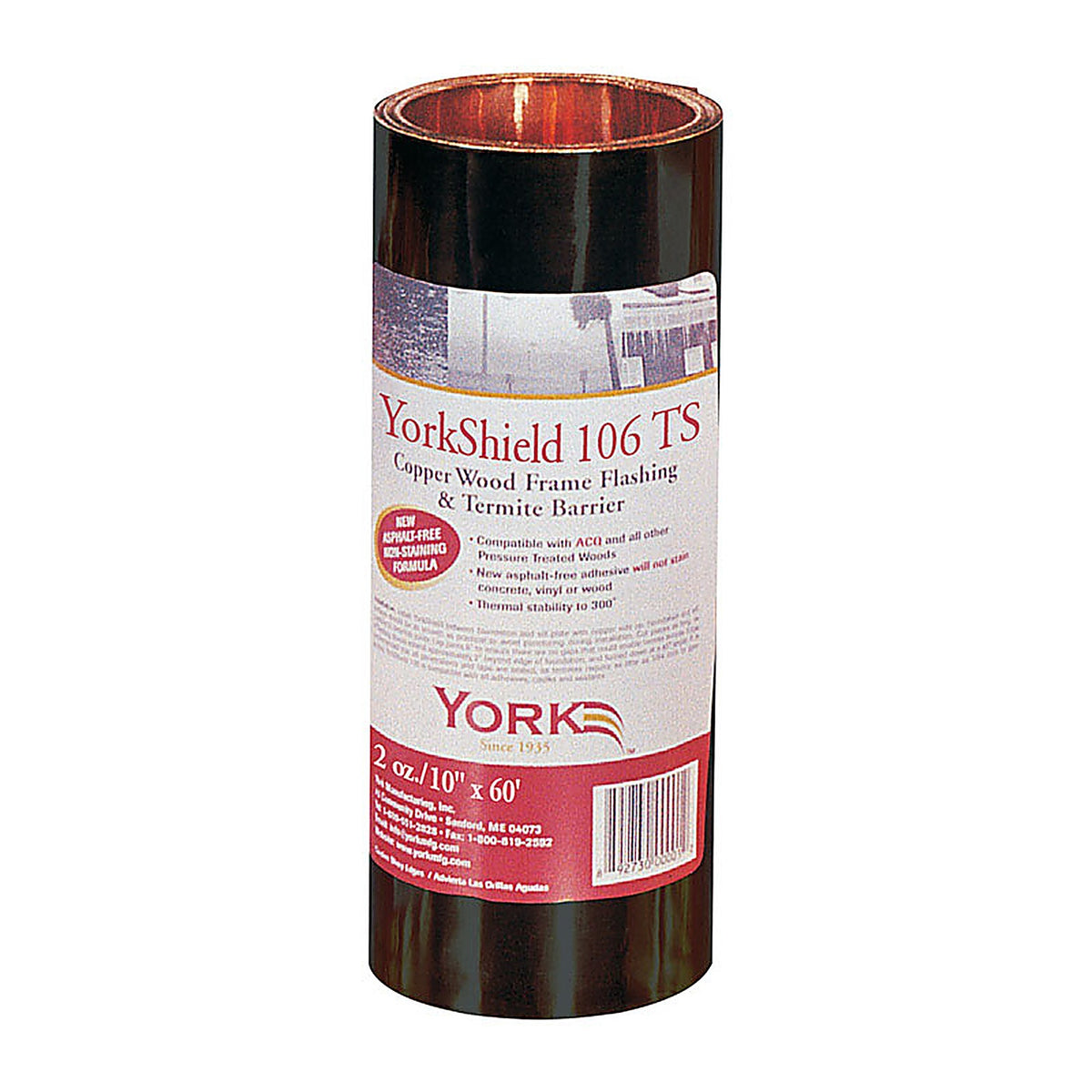York - GRCPR10602 - 106 Ts 10 In. W X 720 In. L Copper Flashing Copper