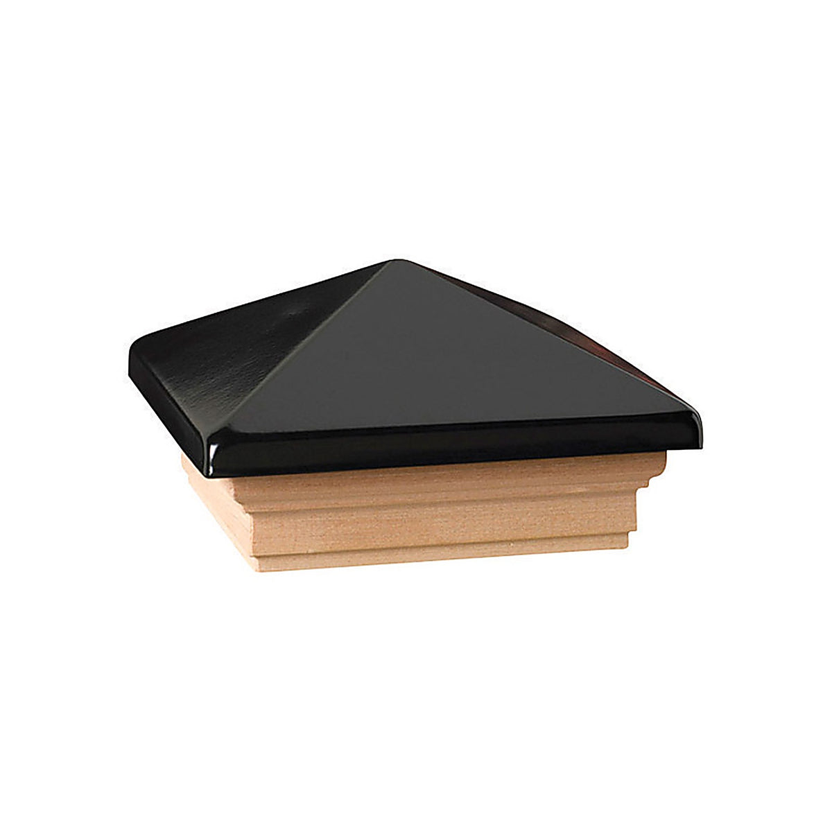 Deckorators - 72396 - 3 In. H X 4 In. W Black Wood Post Cap