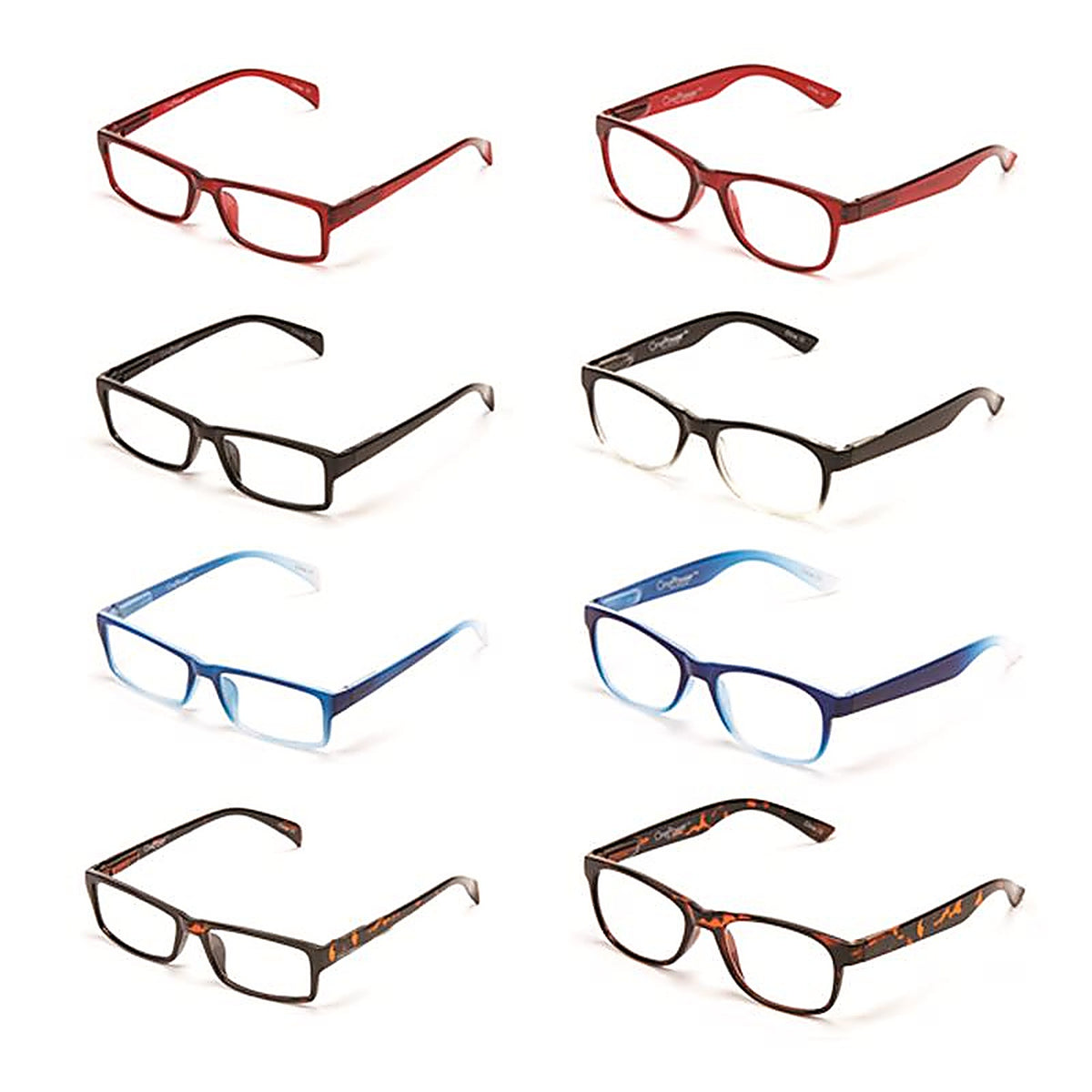 Onepower - PR-RB4 - as Seen on TV Black Flex Focus +.50 - 2.50 Strength Unisex Reading Glasses
