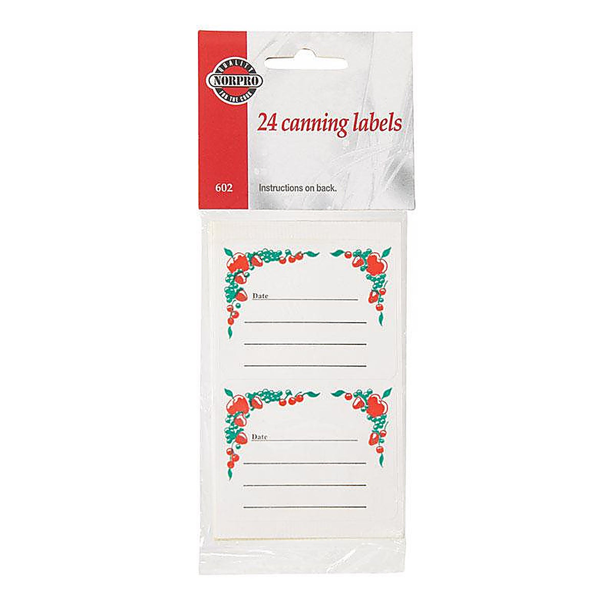 Norpro 602 Wide Mouth Canning Jar Labels 24/Pack