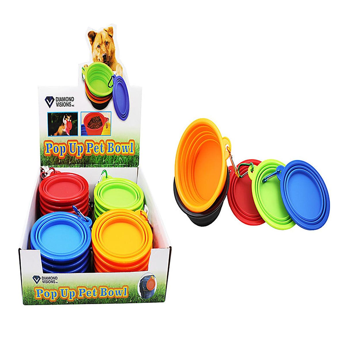 Diamond Visions 11-2069 Pop Up Pet Bowl Silicone 1 pk
