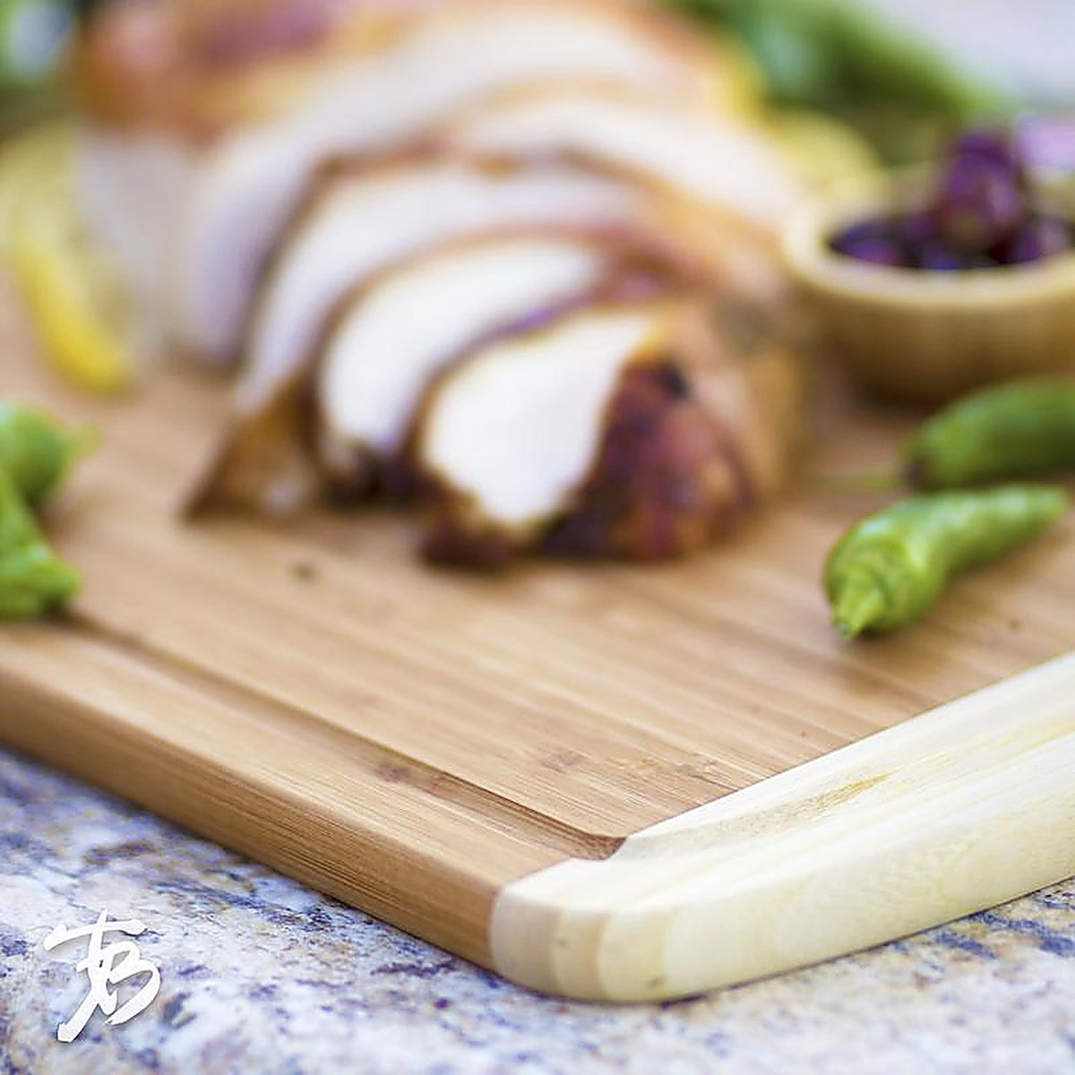 Totally Bamboo - 20-1250 - Kona Groove 18 In. L X 12.5 In. W X 0.63 In. Bamboo Cutting Board