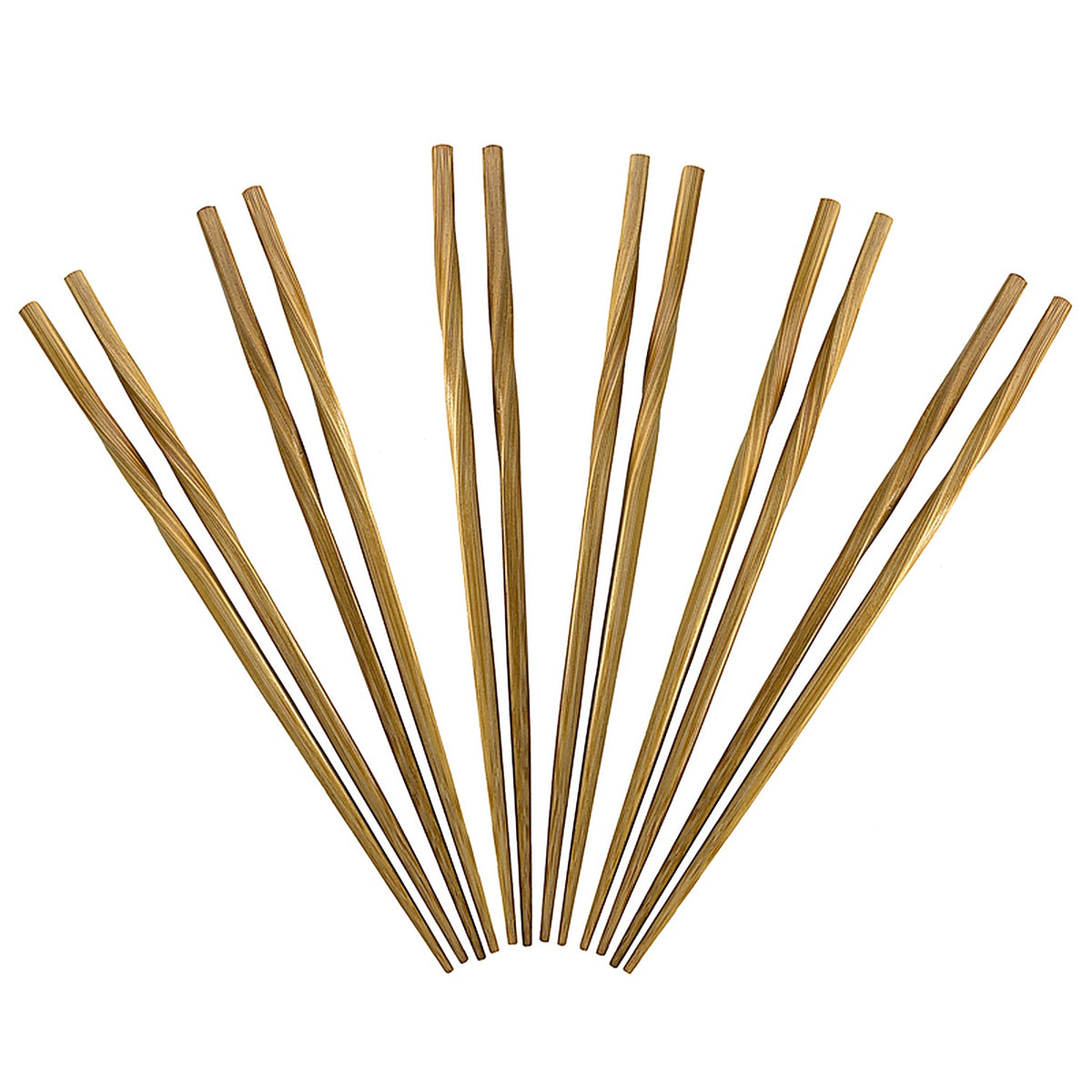 Totally Bamboo - 20-2003 - Brown Bamboo Twist Chopsticks