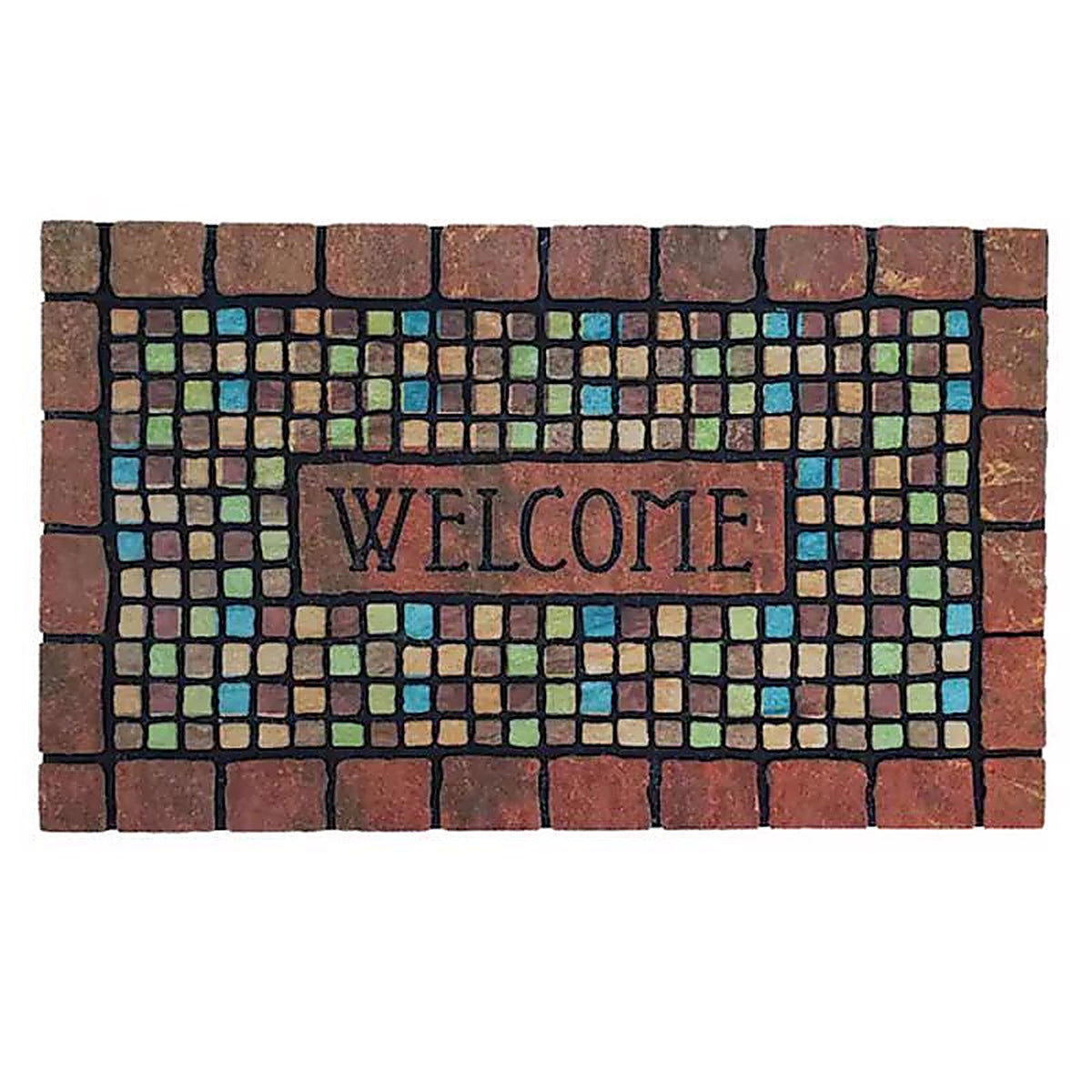 Sports Licensing Solutions 58783 30 in. L x 18 in. W Multicolored Terra Cotta Nonslip Floor Mat