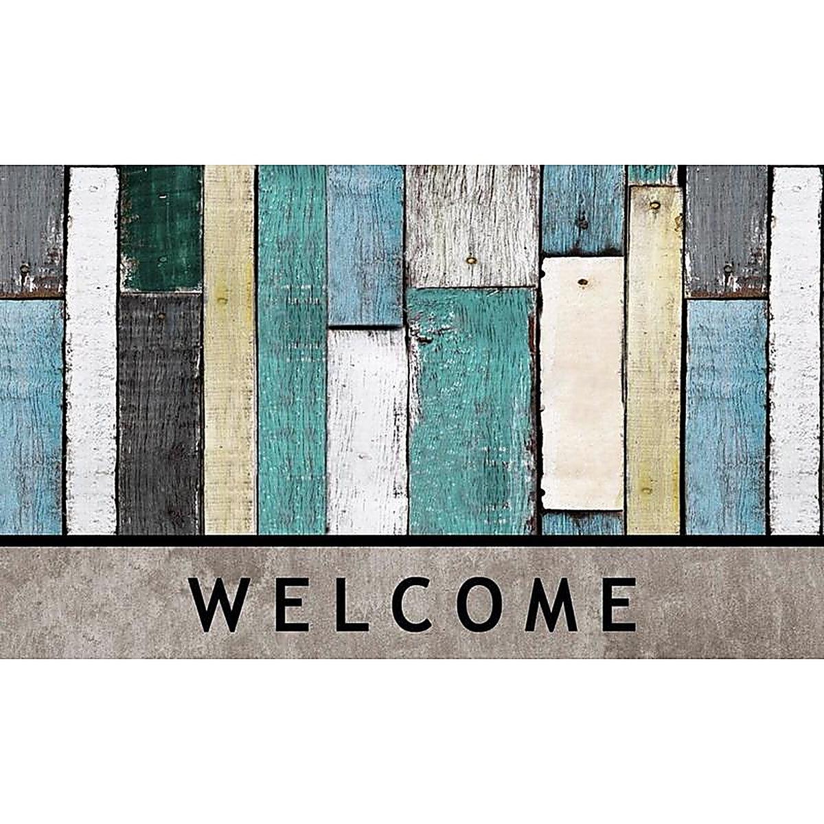 Sports Licensing Solutions 58782 30 in. L x 18 in. W Multicolored Wood Plank Nonslip Floor Mat