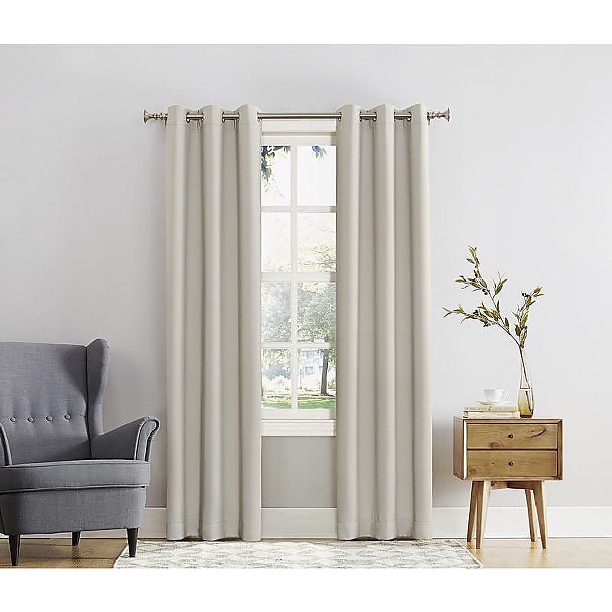 Sun Zero - AC-NORWICH84PRL - Norwich Ivory Blackout Curtains 80 In. W X 84 In. L