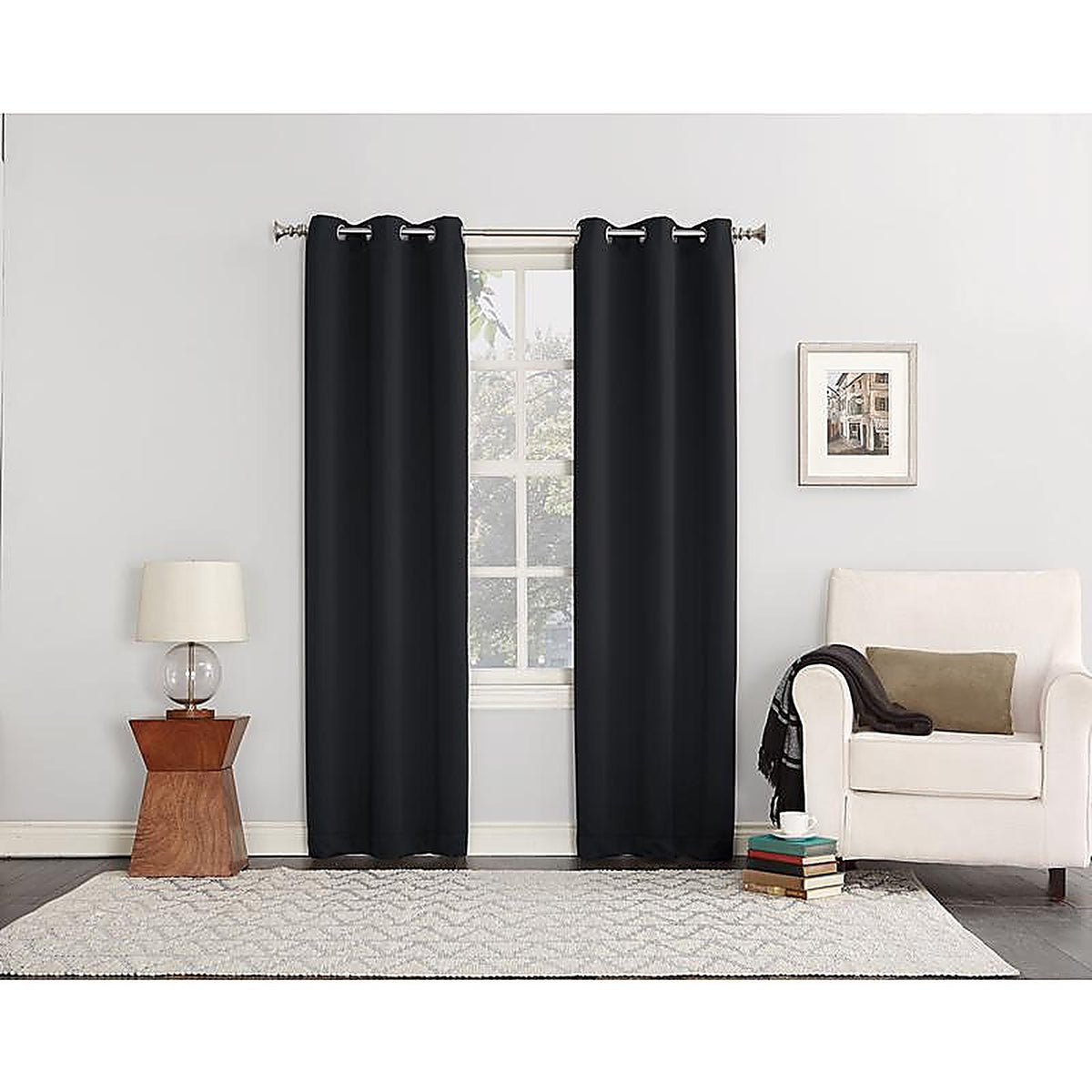 Sun Zero - AC-NORWICH84BLK - Norwich Black Blackout Curtains 80 In. W X 84 In. L