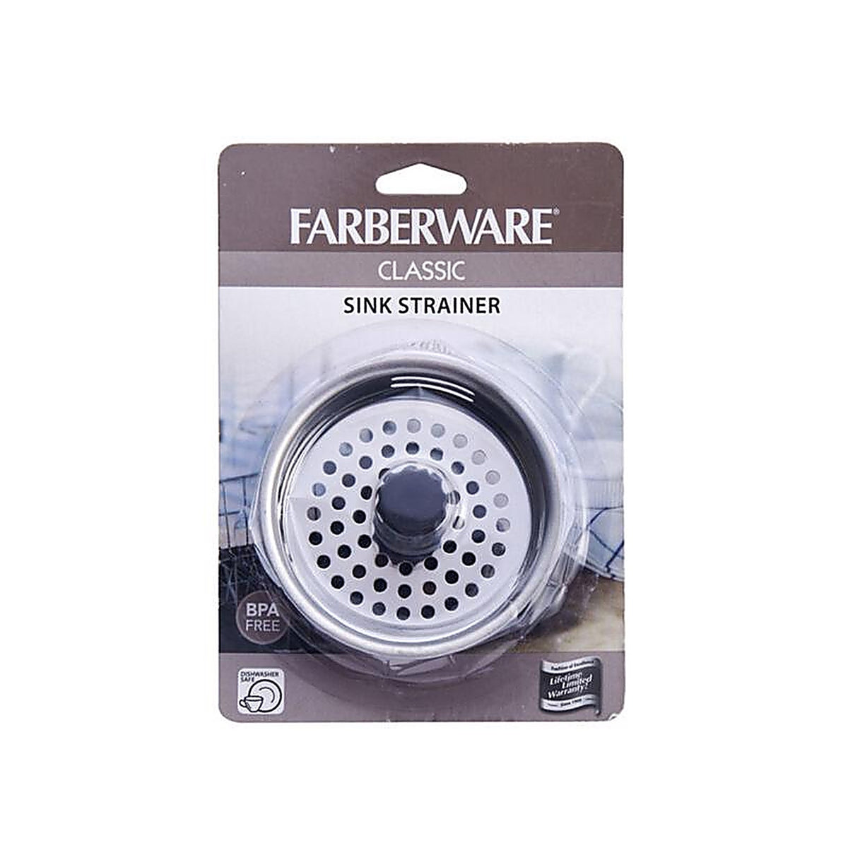 Farberware 5215798 Chrome Stainless Steel Kitchen Sink Strainer