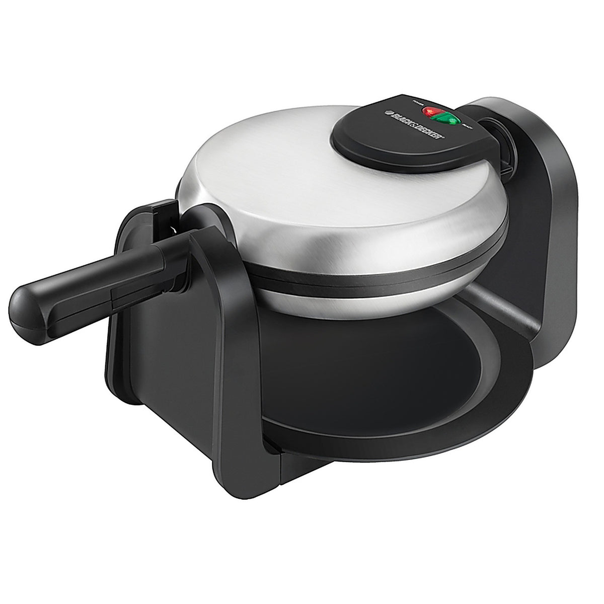 Black+Decker WM1404S 4 waffle Black/Silver Stainless Steel Belgian Waffle Maker