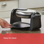 Black+Decker WM1404S 4 waffle Black/Silver Stainless Steel Belgian Waffle Maker