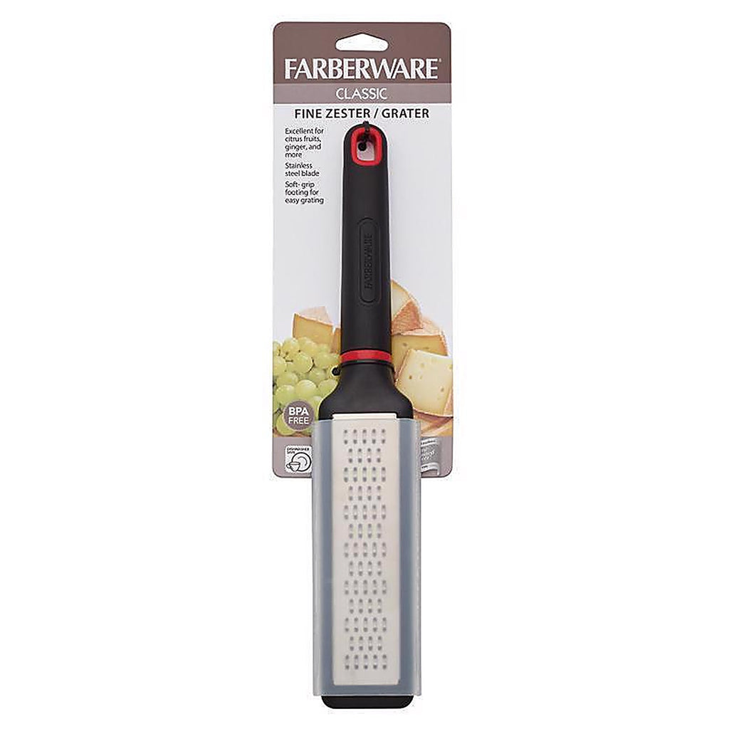Farberware 5211655 6 in. L Black/Silver Plastic/Stainless Steel Zester Grater