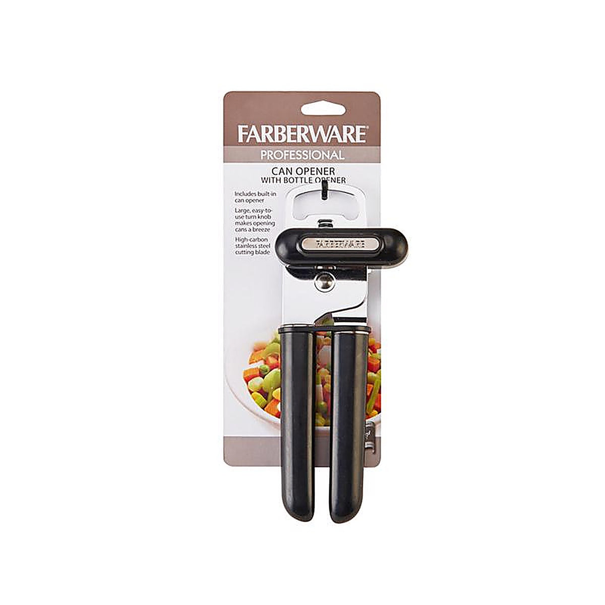 Farberware 5211450 Black/Silver ABS/Stainless Steel Manual Can Opener