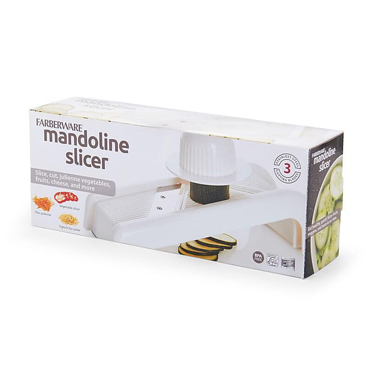 Farberware 5215832 White Plastic/Stainless Steel Mandolin Slicer