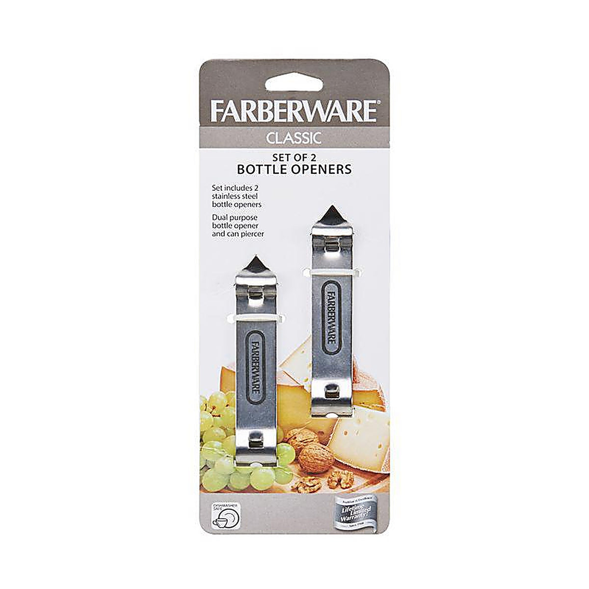 Farberware 5215764 Silver Stainless Steel Manual Bottle Opener