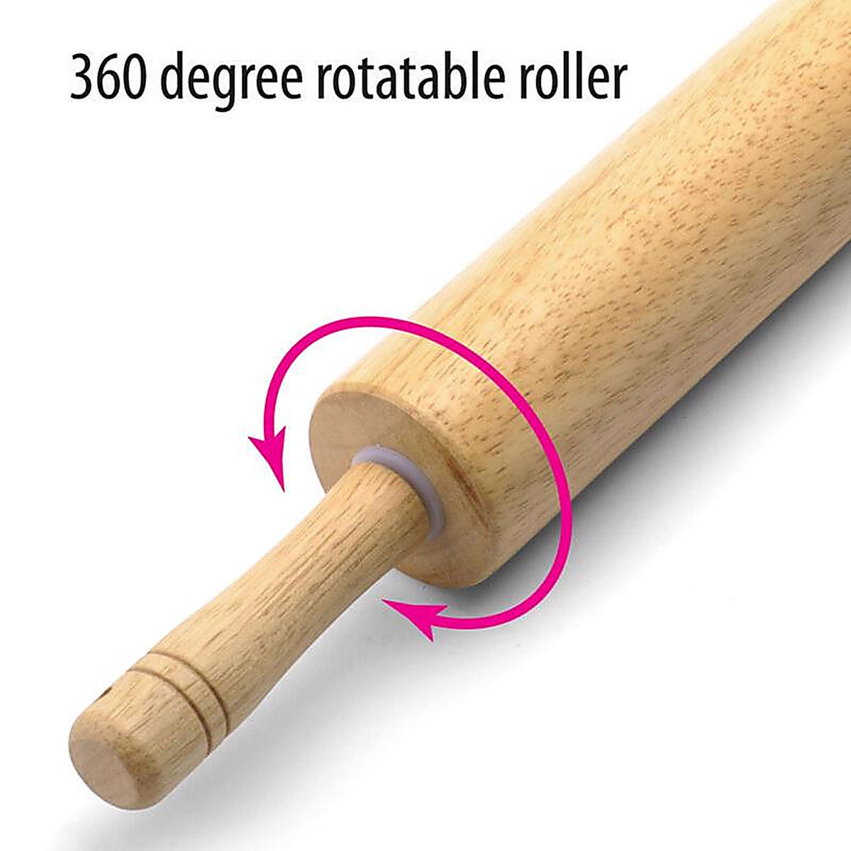 Farberware 5215807 17 in. L x 3 in. Dia. Wood Bakers Rolling Pin Natural
