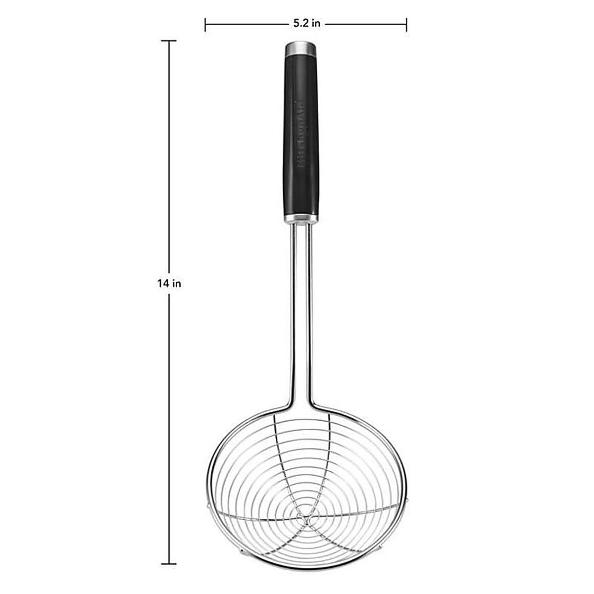 KitchenAid KE010OHOBA Black ABS Plastic/Stainless Steel Asian Strainer