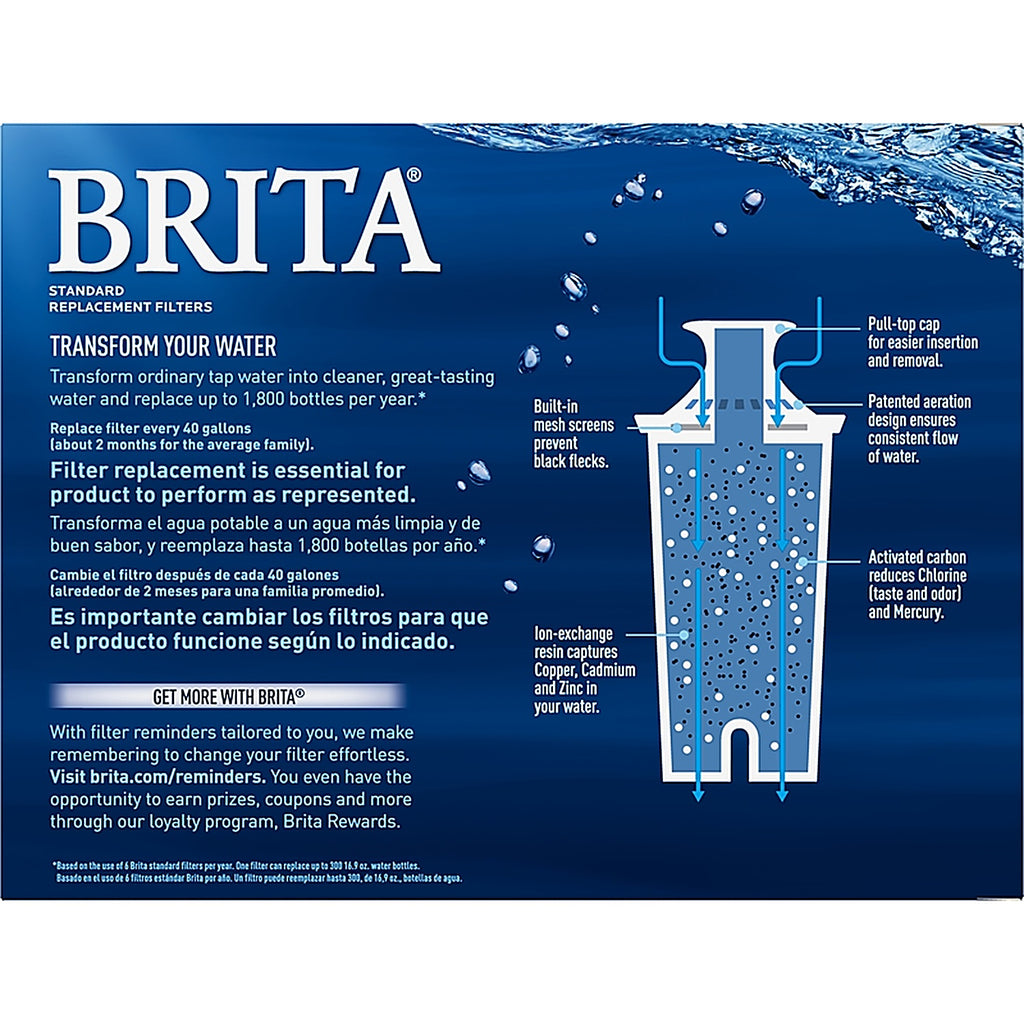 Brita 35503 Water Pitcher Replacement Filters For