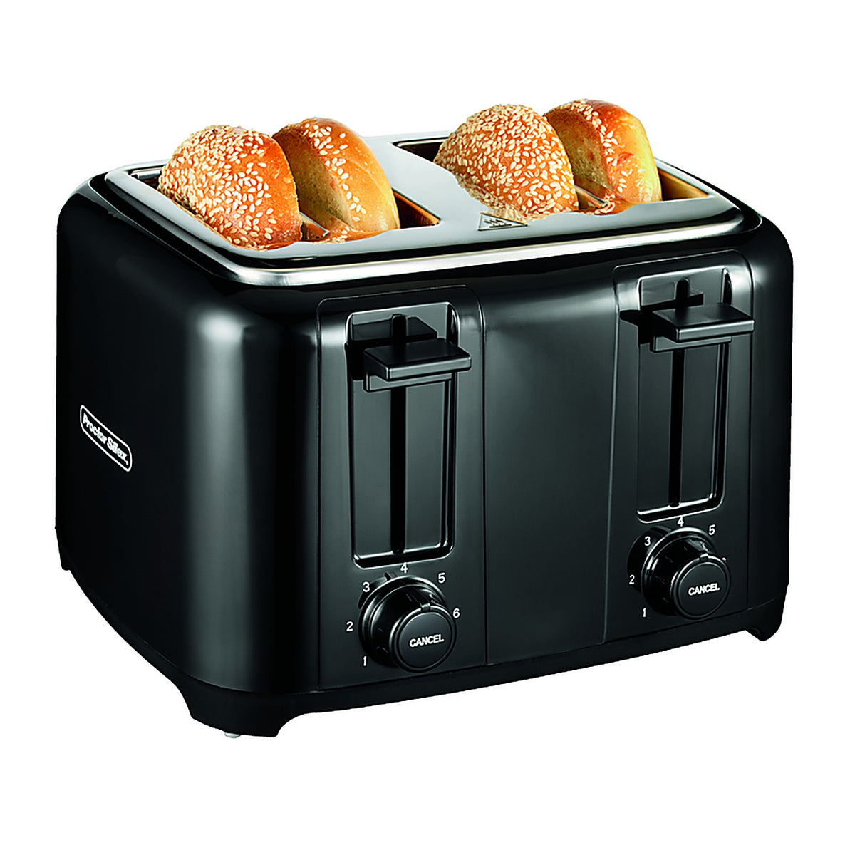 Proctor Silex - 24215G - Plastic Black 4 Slot Toaster 8 In. H X 12.25 In. W X 11.31 In. D