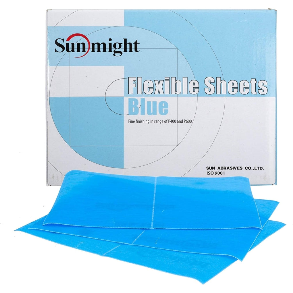 Sunmight 60118 5.25in. x 6.75in. Flex Sheet 25P Blue 400-600 Grit