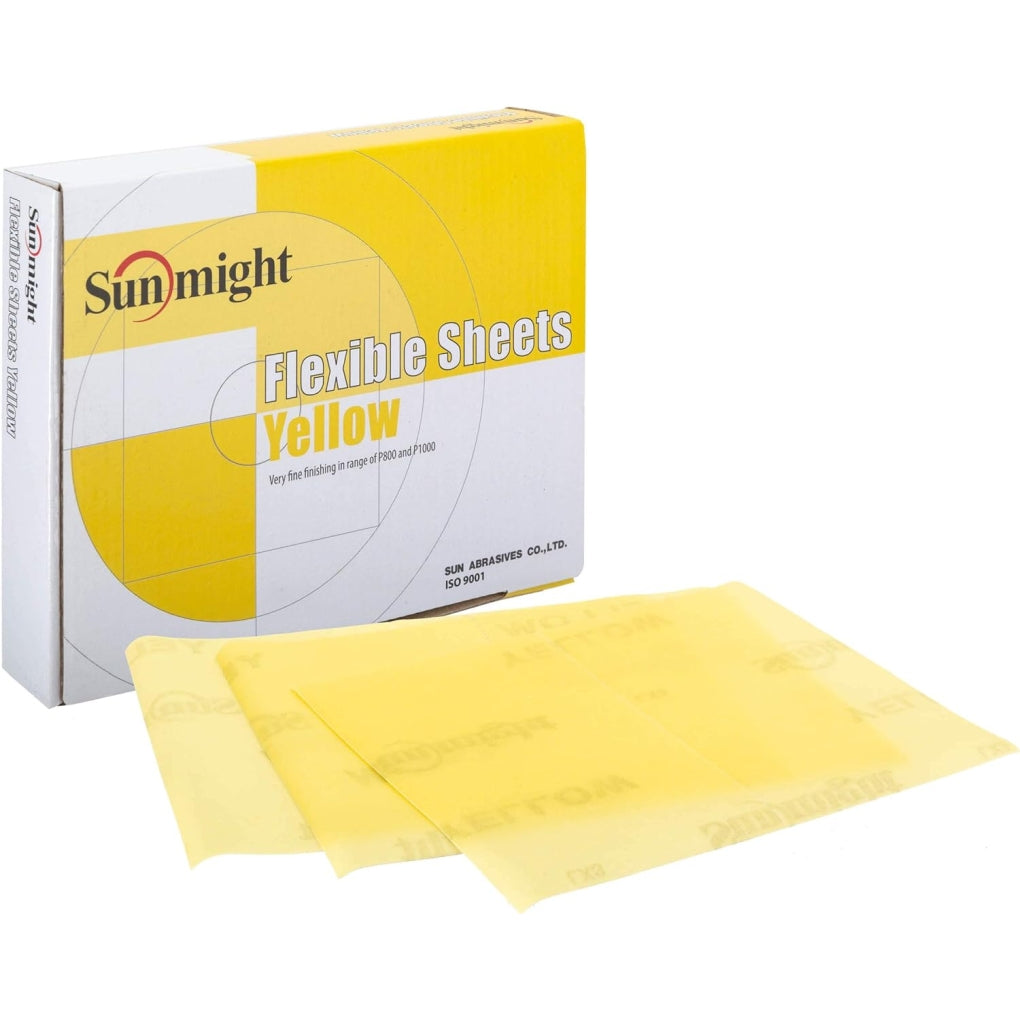 Sunmight 60119 5.25in. x 6.75in. FLEX SHEET 25P YELLOW 800-1000 GR