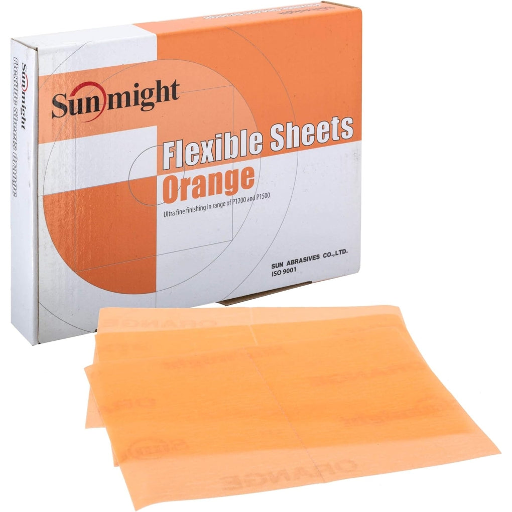 Sunmight 60122 5.25in. x 6.75in. FLEX SHEET 25P ORANGE 1200-1500GR