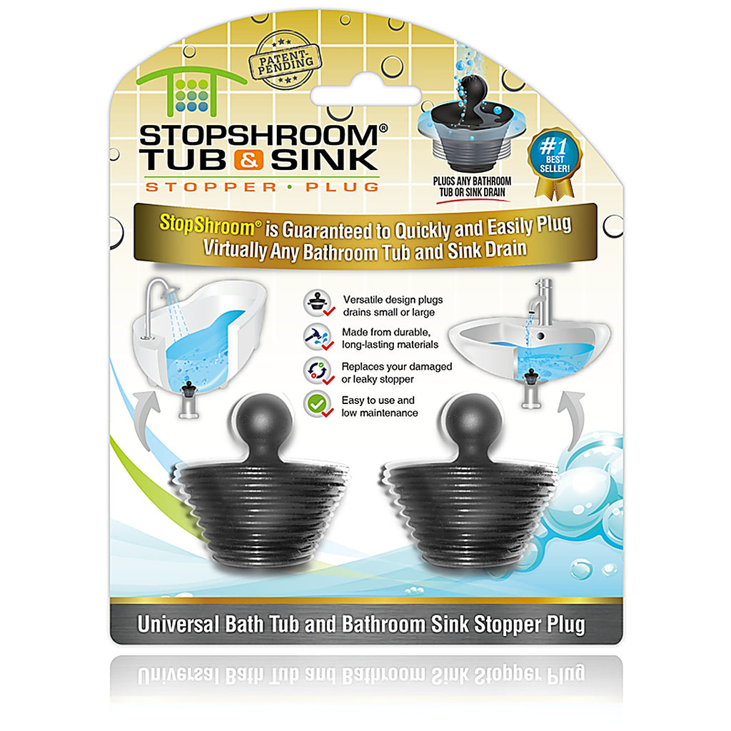 StopShroom - STSPLG2PK - 2 In. Matte Rubber Drain Protector