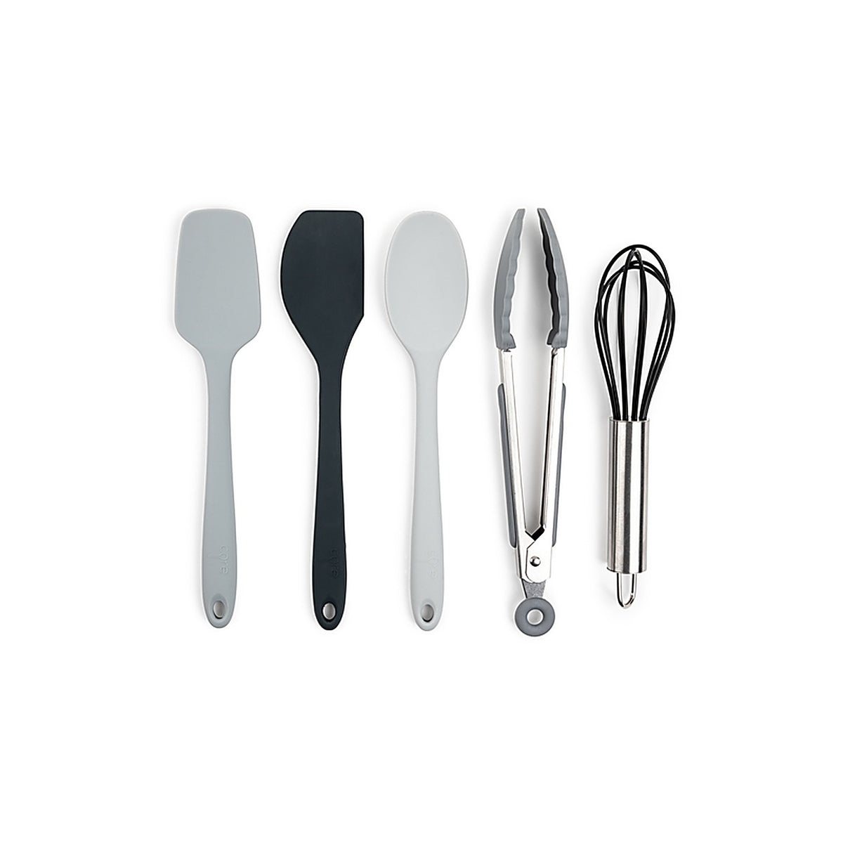 Core Kitchen AC29905 5.51 in. W x 10.75 in. L Assorted Silicone Mini Utensil Set L-10.75 W-5.51 H-1.50