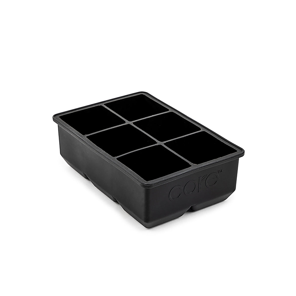 Core Kitchen AC29908 4.31 in. W x 6.27 in. L Onyx Silicone Ice Cube Tray L-6.27 W-4.31 H-2.00